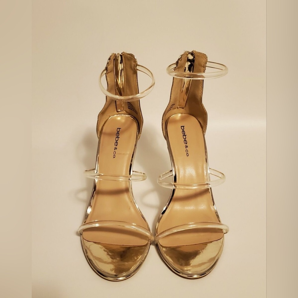 Bebe Women’s Berdine Strappy Dress Sandals – Gold – Size 6
